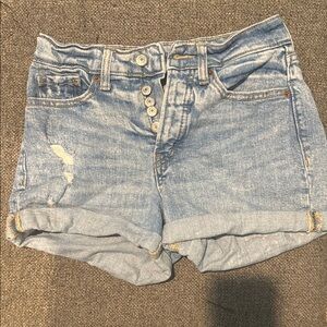 Old Navy Blue Jean Shorts with Distressed Details